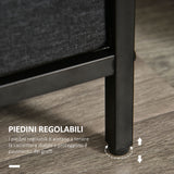easycomfort easycomfort mobile cassettiera multiuso con 4 cassetti pieghevoli in tessuto arredamento soggiorno e camera 58x29x103cm grigio scuro