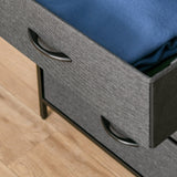 easycomfort easycomfort mobile cassettiera multiuso con 4 cassetti pieghevoli in tessuto arredamento soggiorno e camera 58x29x103cm grigio scuro