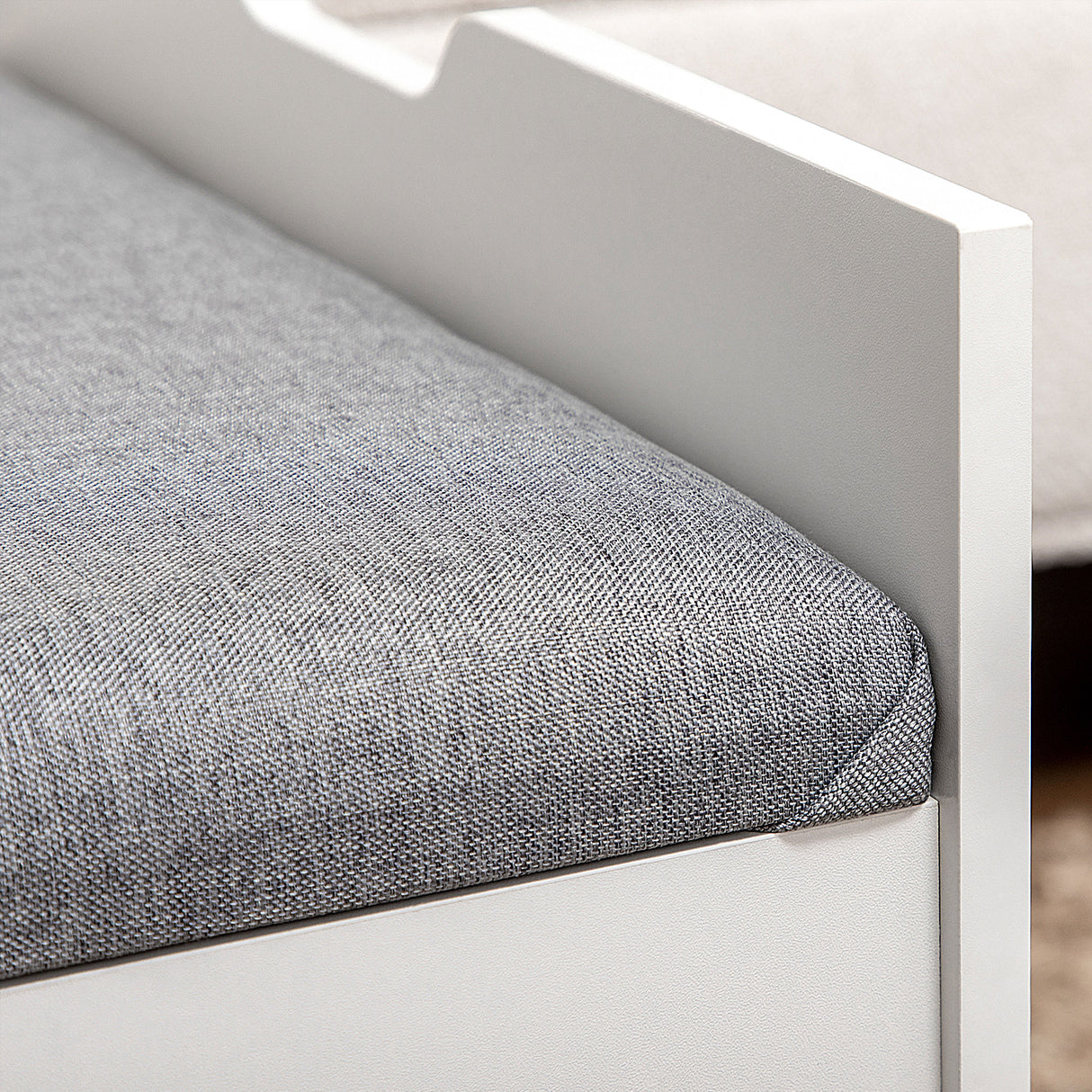 easycomfort toeletta da camera con specchiera cassetto e sgabello abbinato in legno bianco