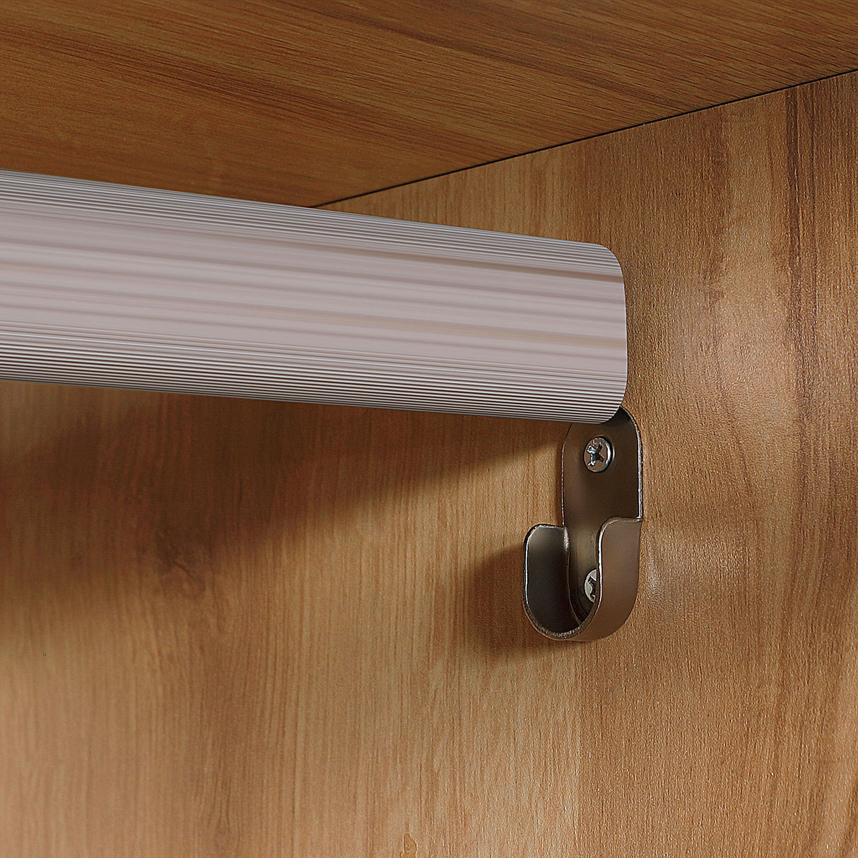 easycomfort easycomfort armadio guardaroba in truciolato con guida per appendere 3 cassetti in poliestere e 3 ripiani 105x48x160 cm