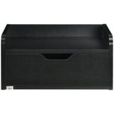 easycomfort easycomfort set 2 comodini sospesi in truciolato nero per camera da letto e soggiorno 40x30x19 5 cm nero