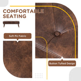 easycomfort easycomfort panca fondoletto e da ingresso imbottita con rivestimento in pu 114x38x42cm marrone