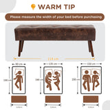 easycomfort easycomfort panca fondoletto e da ingresso imbottita con rivestimento in pu 114x38x42cm marrone