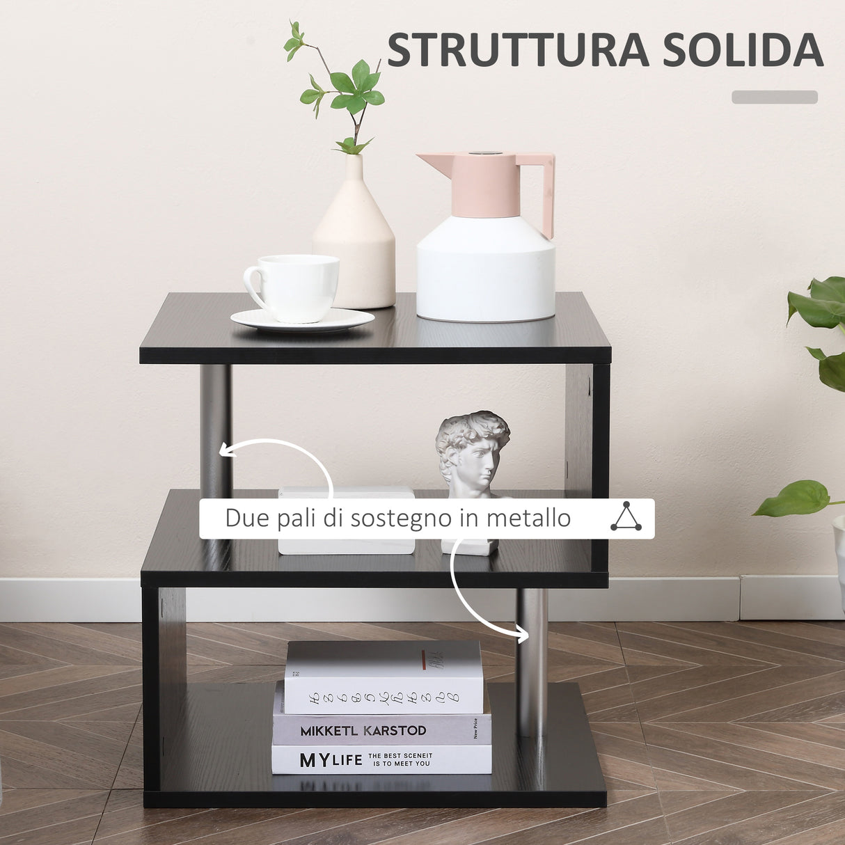 easycomfort easycomfort moderno tavolino da caffe basso da salotto per soggiorno e sala da pranzo in legno 50x50x50 cm nero ean 8054111849364