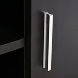 easycomfort easycomfort mobile porta tv classico da soggiorno con 2 ripiani e 2 armadietti in mdf e acciaio inox nero 120x39 5x52cm ean 8055776910765