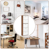 easycomfort easycomfort scarpiera slim a 5 livelli con 2 ripiani per livello in mdf 60x28x189 cm bianco e marrone