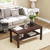 easycomfort easycomfort tavolino da salotto rettangolare classico con ripiano portaoggetti in legno 904544 5cm ean 8054111845045