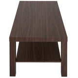 easycomfort easycomfort tavolino da salotto rettangolare classico con ripiano portaoggetti in legno 904544 5cm ean 8054111845045