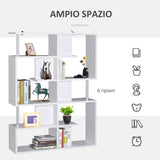 easycomfort easycomfort scaffale libreria ad s 5 ripiani design moderno soggiorno ufficio salotto legno bianco 120 x 28 6 x 160 cm