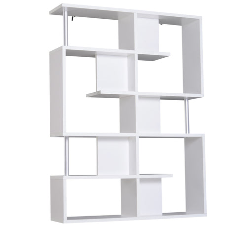 easycomfort easycomfort scaffale libreria ad s 5 ripiani design moderno soggiorno ufficio salotto legno bianco 120 x 28 6 x 160 cm
