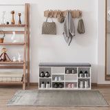 easycomfort easycomfort scarpiera panchina 8 10 paia di scarpe ripiani regolabili legno bianco 104 x 30 x 48 cm ean 8054144135175