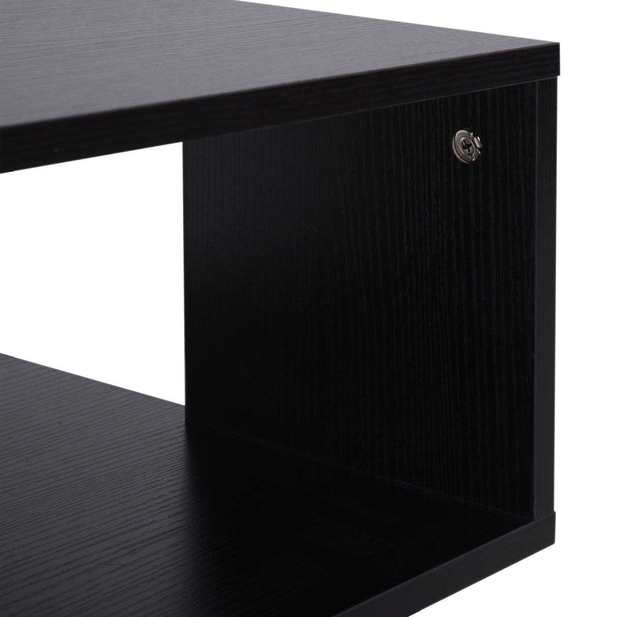 easycomfort easycomfort tavolino da salotto basso a 3 ripiani tavolino da caffe in legno arredamento moderno salvaspazio nero 40x40x43cm
