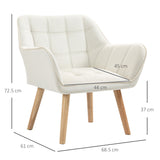 easycomfort easycomfort poltrona design scandinava in legno ed effetto velluto crema per soggiorno o ufficio 68 5x61x72 5 cm