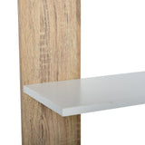 easycomfort easycomfort scaffale libreria a parete in legno color rovere e bianco con 5 ripiani ean 8054111845434