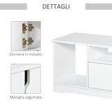 easycomfort easycomfort mobile porta tv fino a 42 con armadietto e ripiani aperti in legno 120x30x41cm
