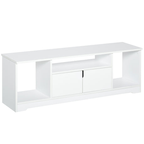 easycomfort easycomfort mobile porta tv fino a 42 con armadietto e ripiani aperti in legno 120x30x41cm