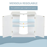 easycomfort easycomfort amardietto sottolavabo in mdf mobiletto sottolavello bianco per bagno con 2 ante 60x30x60cm ean 8054111843294