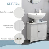 easycomfort easycomfort amardietto sottolavabo in mdf mobiletto sottolavello bianco per bagno con 2 ante 60x30x60cm ean 8054111843294