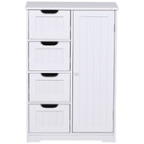 easycomfort easycomfort mobile da bagno con 4 cassetti e 1 armadietto ripiano regolabile a 3 altezze vernice ecologica anti ribaltamento in mdf bianco 56x30x83cm ean 8054144133799