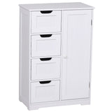 easycomfort easycomfort mobile da bagno con 4 cassetti e 1 armadietto ripiano regolabile a 3 altezze vernice ecologica anti ribaltamento in mdf bianco 56x30x83cm ean 8054144133799