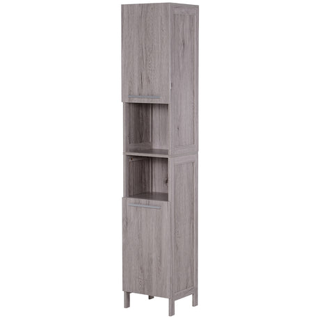 easycomfort easycomfort colonna bagno in mdf con 2 armadietti e 2 ripiani aperti 30x32x172 5 cm color legno