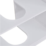 easycomfort easycomfort mobile sotto lavabo bagno con taglio a u armadietto 2 ante con mensola regolabile in mdf 60x30x60cm bianco grigio