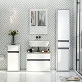 easycomfort easycomfort mobiletto sottolavabo e copricolonna per il bagno in legno bianco con 2 cassetti e taglio a u 67 x 36 x 52cm ean 8054111848138