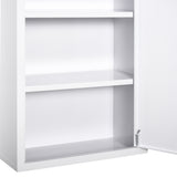 easycomfort easycomfort armadietto medicinali a 3 livelli in acciaio con 2 chiavi e montaggio a parete 40x18x60 cm bianco