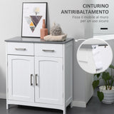 easycomfort easycomfort mobiletto bagno con 2 ante 2 cassetti e ripiano regolabile in mdf 68x33x76cm