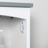 easycomfort easycomfort mobile pensile bagno a unanta con mensola regolabile 41x18 5x52cm bianco e grigio