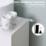 easycomfort easycomfort mobile sottolavabo per bagno a 2 ante in legno con mensola regolabile 60x30px62 5cm