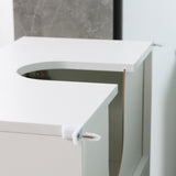 easycomfort easycomfort mobile sottolavabo per bagno a 2 ante in legno con mensola regolabile 60x30px62 5cm