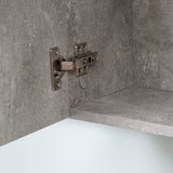 easycomfort easycomfort specchiera bagno a parete con anta e mensole laterali in legno 80x19 8x64cm