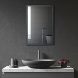 easycomfort easycomfort specchiera bagno in acciaio con armadietto a 3 ripiani e chiusura ammortizzata 40x12x60 cm nero