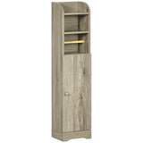 easycomfort easycomfort mobile bagno in truciolato con 2 ripiani e armadietto a 2 livelli 23x18x100cm grigio