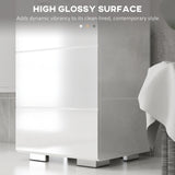 easycomfort easycomfort mobiletto bagno in mdf con cassetto e armadietto con ripiano interno regolabile 37x32 5x79 cm bianco