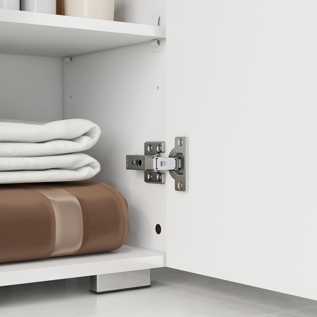 easycomfort easycomfort mobiletto bagno in mdf con cassetto e armadietto con ripiano interno regolabile 37x32 5x79 cm bianco