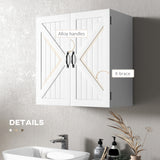 easycomfort easycomfort armadietto pensile bagno in legno stile country con ripiano regolabile 60x30x60cm bianco