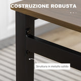 easycomfort easycomfort set da pranzo da 5 pezzi con 1 tavolo rettangolare 100x63x76 5 cm e 4 sedie 45x40x82 cm in acciaio e mdf