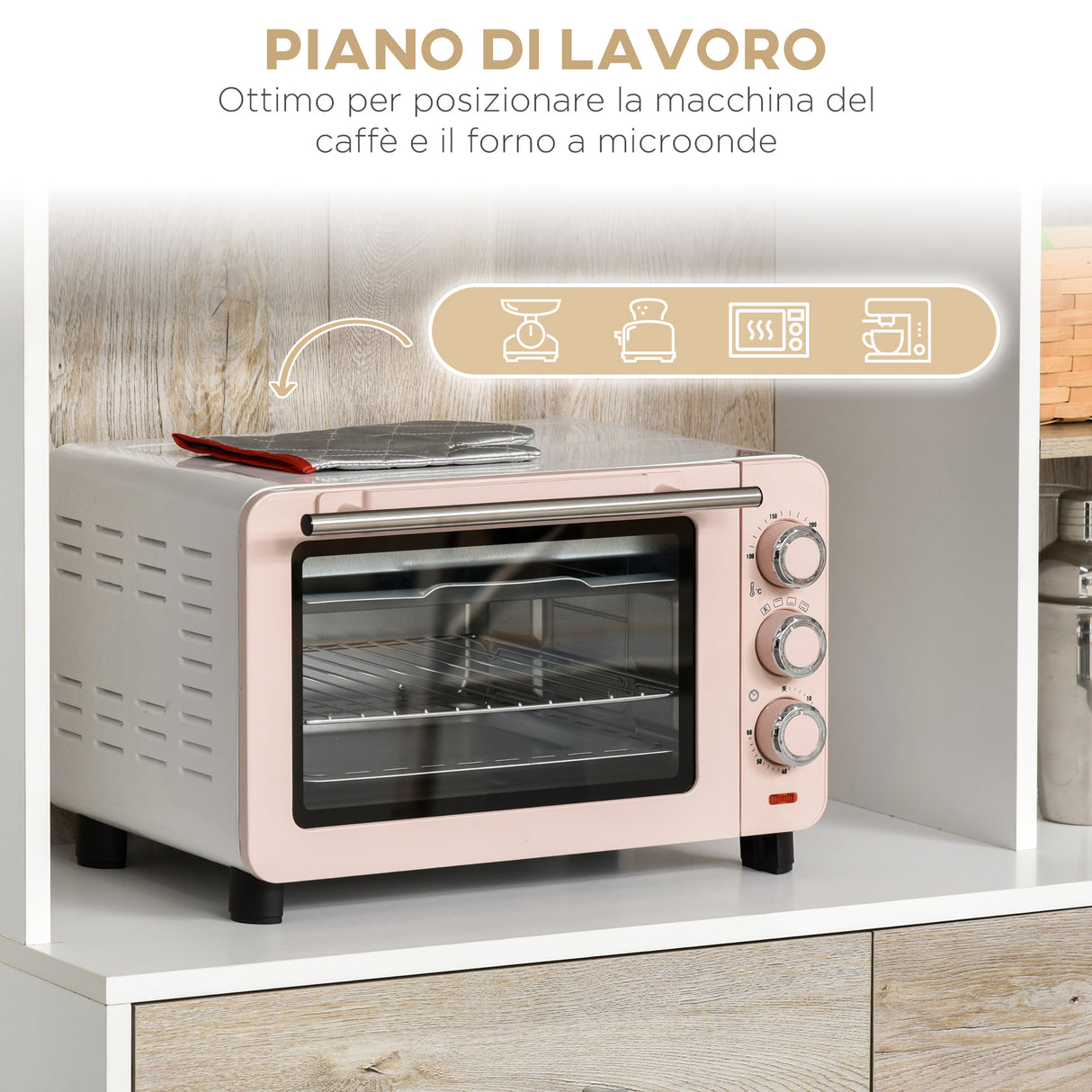 easycomfort easycomfort mobile buffet dispensa cucina ante cassetti e vani aperti 100l x 39p x 181 5acm bianco e legno