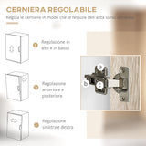 easycomfort easycomfort mobile buffet dispensa cucina ante cassetti e vani aperti 100l x 39p x 181 5acm bianco e legno