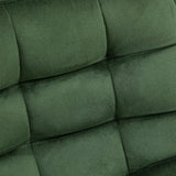 easycomfort easycomfort set 2 sgabelli da bar con schienale e poggiapiedi stile nordico in metallo e velluto verde 45x47x84cm
