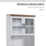 easycomfort easycomfort dispensa cucina in mdf con armadietto superiore e inferiore a 2 ante e piano di lavoro 72x40x178 cm