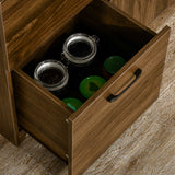 easycomfort easycomfort credenza moderna con 3 cassetti e armadietti mobile dispensa per cucina e soggiorno in legno 80x40x178cm noce