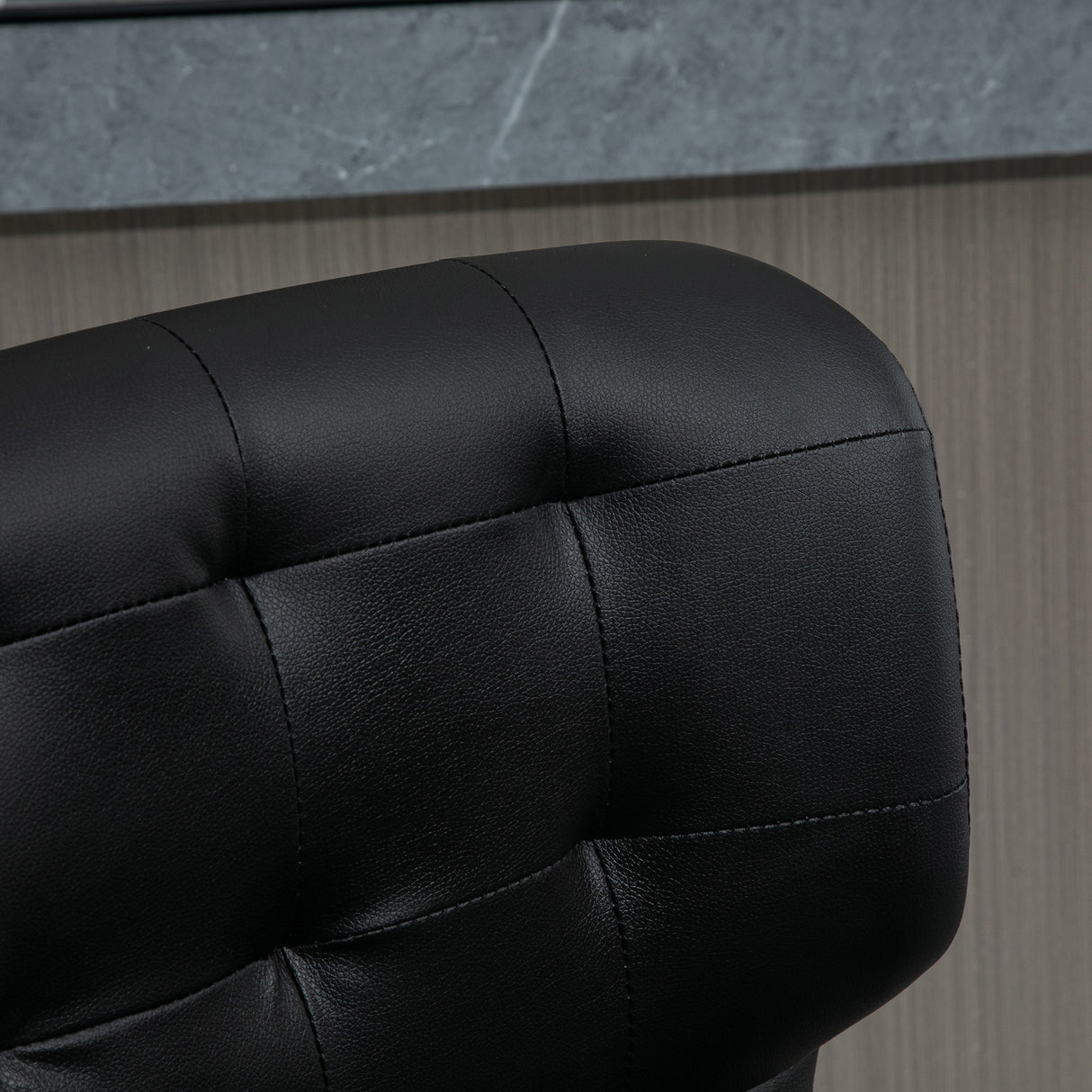 easycomfort easycomfort set 2 sgabelli da bar girevoli e imbottiti in pelle pu nera con schienale e poggiapiedi altezza regolabile per cucina o pub 50x55 5x93 114cm