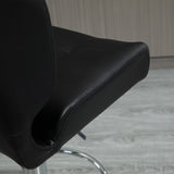 easycomfort easycomfort set 2 sgabelli da bar girevoli e imbottiti in pelle pu nera con schienale e poggiapiedi altezza regolabile per cucina o pub 50x55 5x93 114cm