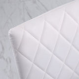 easycomfort easycomfort set 4 sedie imbottite per sala da pranzo con rivestimento in similpelle 41x50x91cm bianco