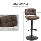 easycomfort easycomfort set 2 sgabelli bar moderni e girevoli con schienale e poggiapiedi sgabelli da cucina con altezza regolabile rivestimento pelle pu e imbottitura 41 5x45x85 107cm