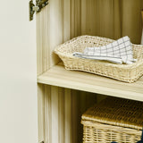 easycomfort easycomfort mobile buffet a 4 porte per cucina con 3 armadietti cassetto e piano dappoggio in truciolato 102x48x180 cm