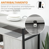 easycomfort easycomfort credenza moderna in legno con 2 armadietti e ripiani mobile cucina e per ingresso grigio chiaro 100x34x87 2cm